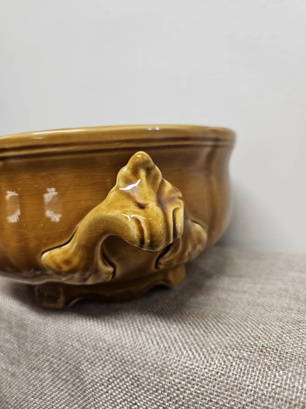 Lunèville Faience De France Serving Dish - Louis XV Honey Glaze